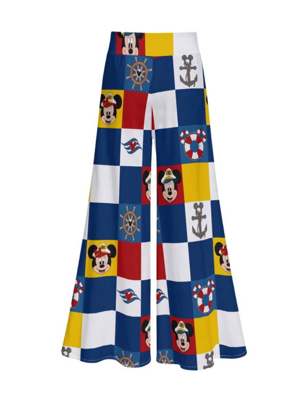 Disney Mickey Mouse Nautical Wide-Leg Pants - Blue/Red/Yellow